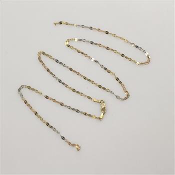 14kt Gold Tri-Color Necklace