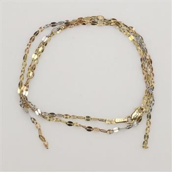 14kt Gold Tri-Color Necklace