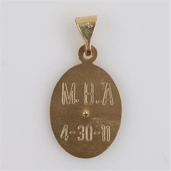14kt Gold Tri-color Religious Pendant