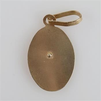14kt Gold Tri-color Religious Pendant