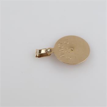 14kt Gold Tri-color Semi-hollow Religious Pendant