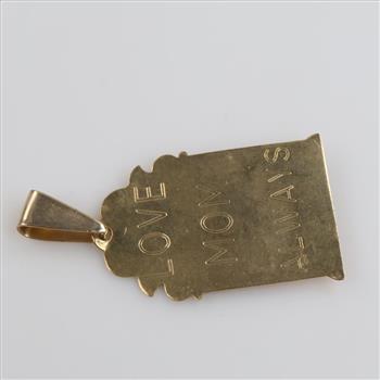 14kt Gold Tri-color Semi-hollow Religious Pendant