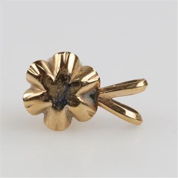 14kt Gold Tullip  Diamond Pendant