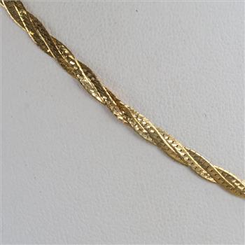 14kt Gold Twisted Herringbone Chain Necklace