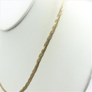 14kt Gold Twisted Herringbone Necklace