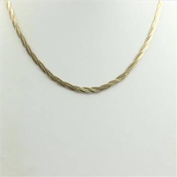 14kt Gold Twisted Herringbone Necklace