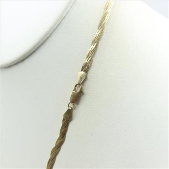 14kt Gold Twisted Herringbone Necklace