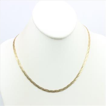14kt Gold Twisted Herringbone Necklace