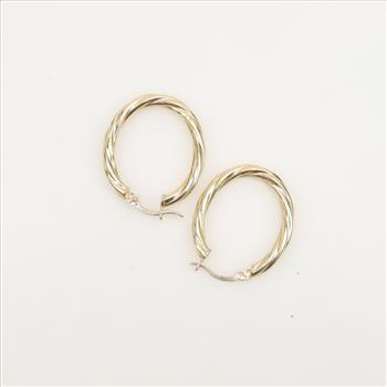 14kt Gold Twisted Hoop Earrings