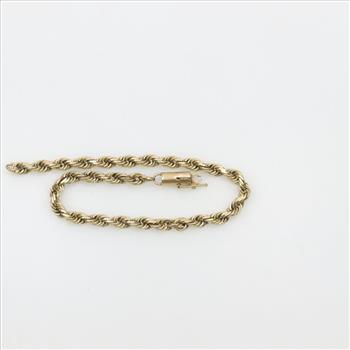 14kt Gold Twisted Rope Bracelet