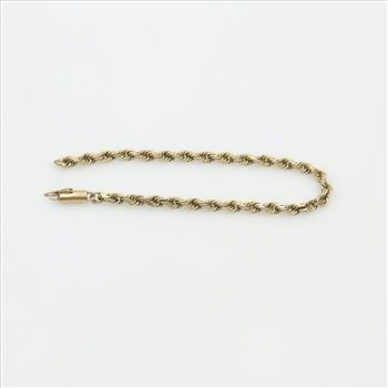 14kt Gold Twisted Rope Bracelet