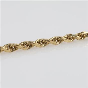 14kt Gold Twisted Rope Chain Necklace