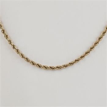 14kt Gold Twisted Rope Link Necklace