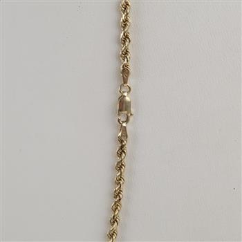 14kt Gold Twisted Rope Link Necklace