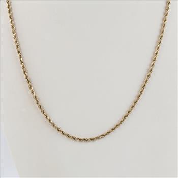 14kt Gold Twisted Rope Link Necklace