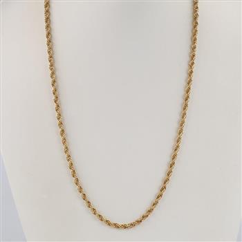 14kt Gold Twisted Rope Necklace