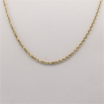 14kt Gold Twisted Rope Necklace