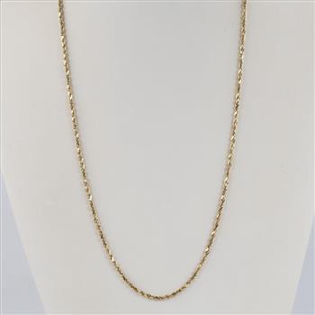 14kt Gold Twisted Rope Necklace