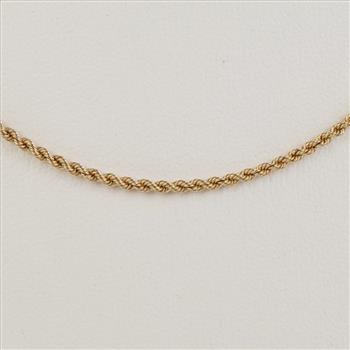 14kt Gold Twisted Rope Necklace