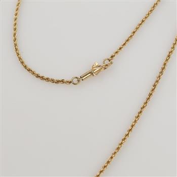 14kt Gold Twisted Rope Necklace