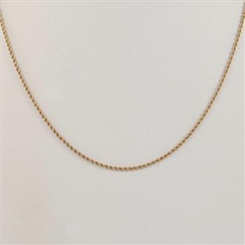 14kt Gold Twisted Rope Necklace