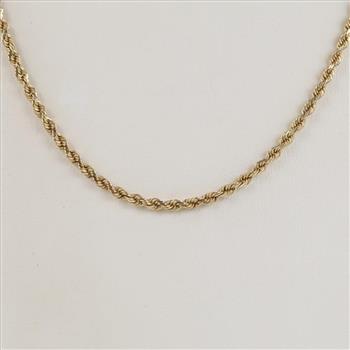 14kt Gold Twisted Rope Necklace