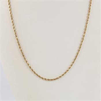14kt Gold Twisted Rope Necklace