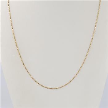 14kt Gold Twisted Serpentine Chain Necklace