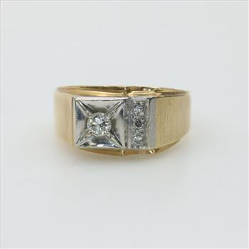 14kt Gold Two Tone Diamond Ring
