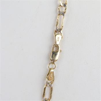 14kt Gold Two Tone Hollow Necklace