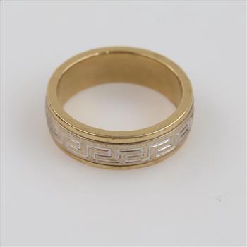 14kt Gold Two-tone Carved Band