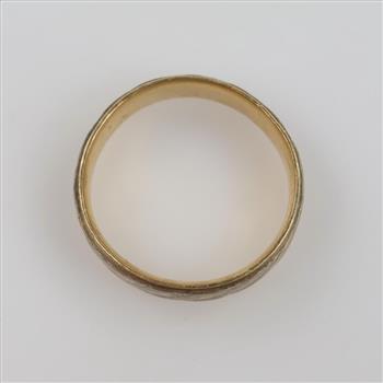 14kt Gold Two-tone Carved Band