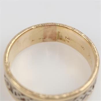 14kt Gold Two-tone Celtic Knot Band