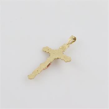 14kt Gold Two-tone Cross Pendant