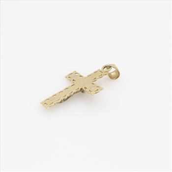 14kt Gold Two-tone Cross Pendant