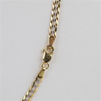 14kt Gold Two-tone Curb Chain Necklace