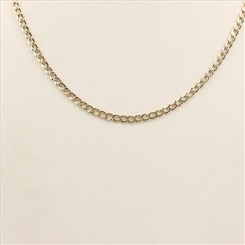 14kt Gold Two-tone Curb Chain Necklace