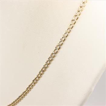14kt Gold Two-tone Curb Chain Necklace