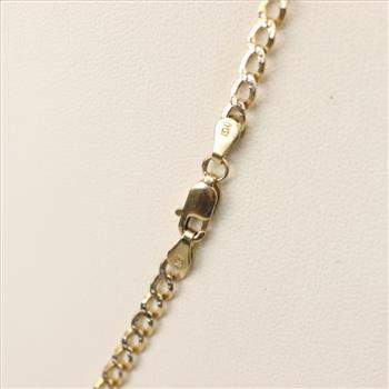 14kt Gold Two-tone Curb Chain Necklace