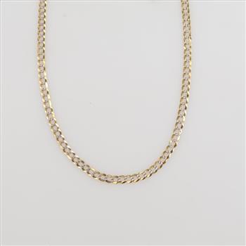 14kt Gold Two-tone Curb Chain Necklace