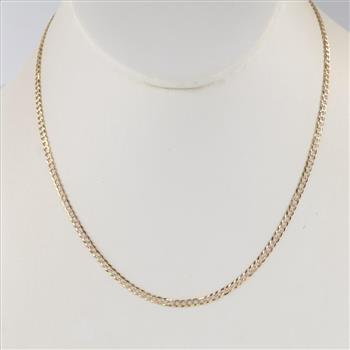 14kt Gold Two-tone Curb Chain Necklace