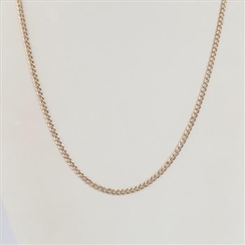 14kt Gold Two-tone Curb Chain Necklace