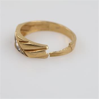14kt Gold Two-tone Diamond Band