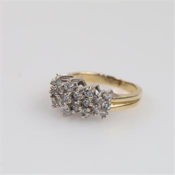 14kt Gold Two-tone Diamond Cocktail Ring