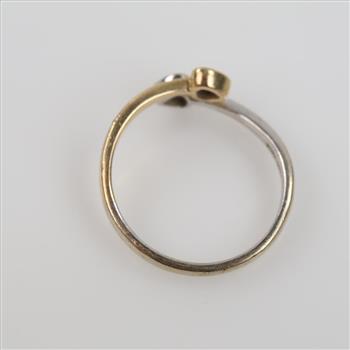14kt Gold Two-tone Diamond Double Heart Ring