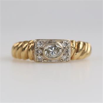 14kt Gold Two-tone Diamond Ring