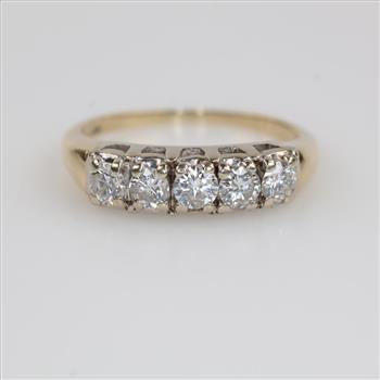 14kt Gold Two-tone Diamond Wedding Band