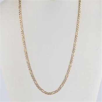 14kt Gold Two-tone Figaro Chain Necklace