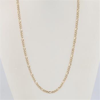 14kt Gold Two-tone Figaro Chain Necklace