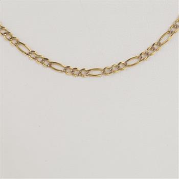14kt Gold Two-tone Figaro Chain Necklace